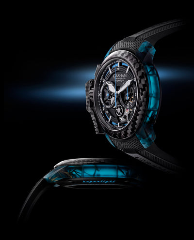 CHRONOFIGHTER SUPERLIGHT CARBON SKELETON - TRANSLUCENT BLUE