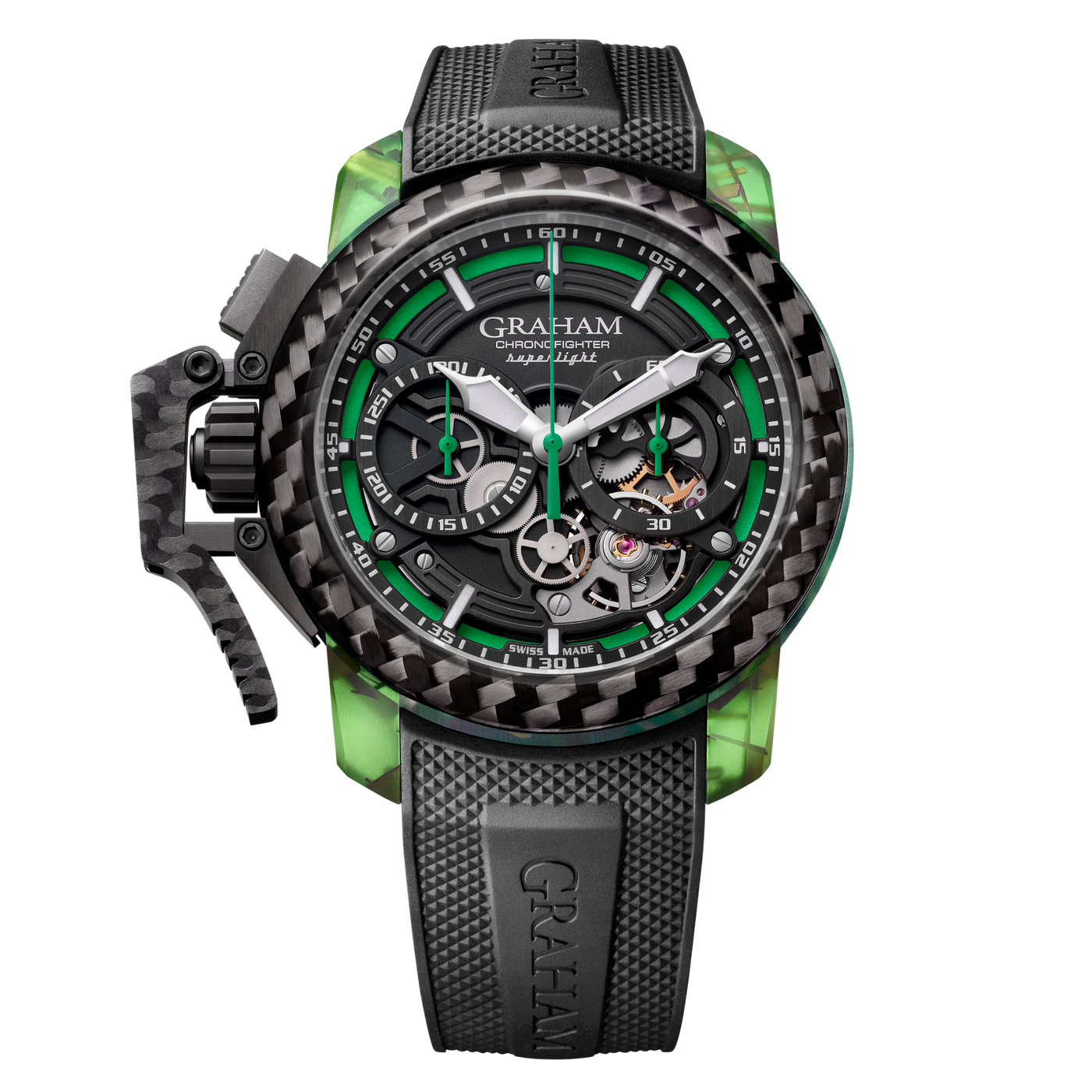 CHRONOFIGHTER SUPERLIGHT CARBON STRIP SKELETON GREEN