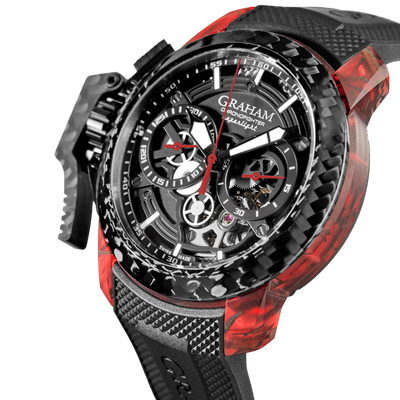 CHRONOFIGHTER SUPERLIGHT CARBON SKELETON - TRANSLUCENT RED