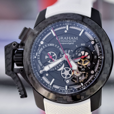 CHRONOFIGHTER SUPERLIGHT CARBON SKELETON BLACK (WHITE RUBBER)