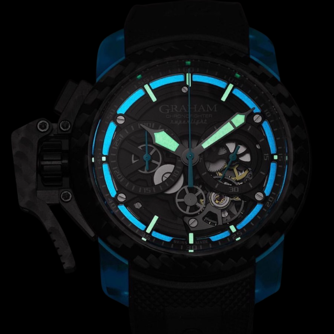 CHRONOFIGHTER SUPERLIGHT CARBON SKELETON - TRANSLUCENT BLUE