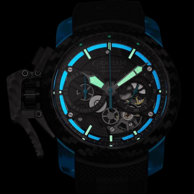 CHRONOFIGHTER SUPERLIGHT CARBON SKELETON - TRANSLUCENT BLUE