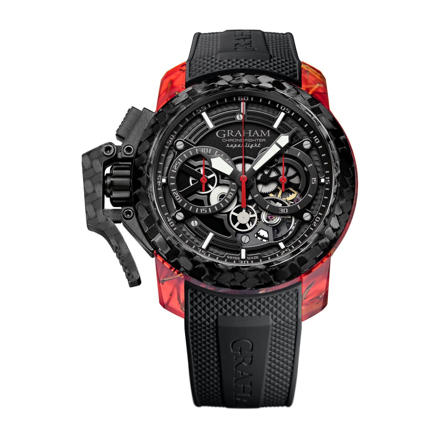 CHRONOFIGHTER SUPERLIGHT CARBON SKELETON - TRANSLUCENT RED